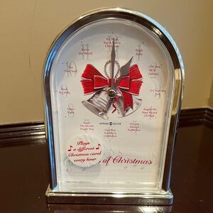 Howard Miller Silver Christmas Clock